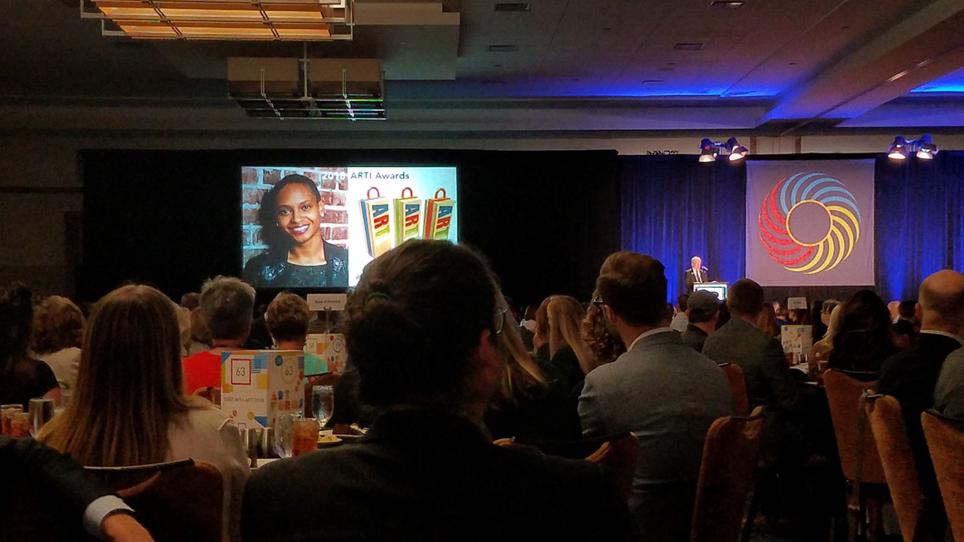 Ash Robinson being recognized at Start with Art